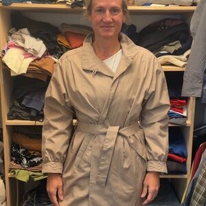 London Fog Beige Trench Coat for Women